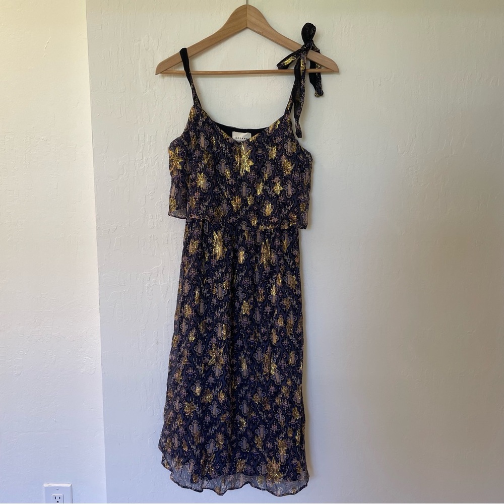 Sezane printed silk dress